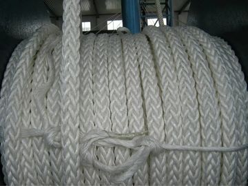 چین قطر 128 میلیمتری پیچ خورده 8 رشته طناب مورینگ / طناب نایلون دریایی کارخانه